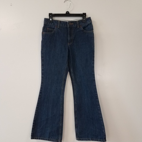 Lands End Bootcut Embroidered Rose Jeans Girls 10 - Picture 4 of 8